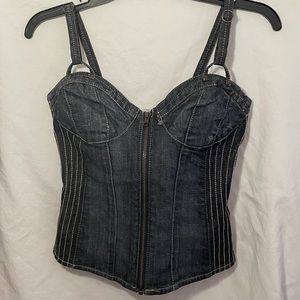Guess Denim Corset Top